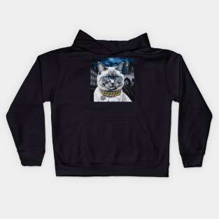 Cat In Prague Kids Hoodie